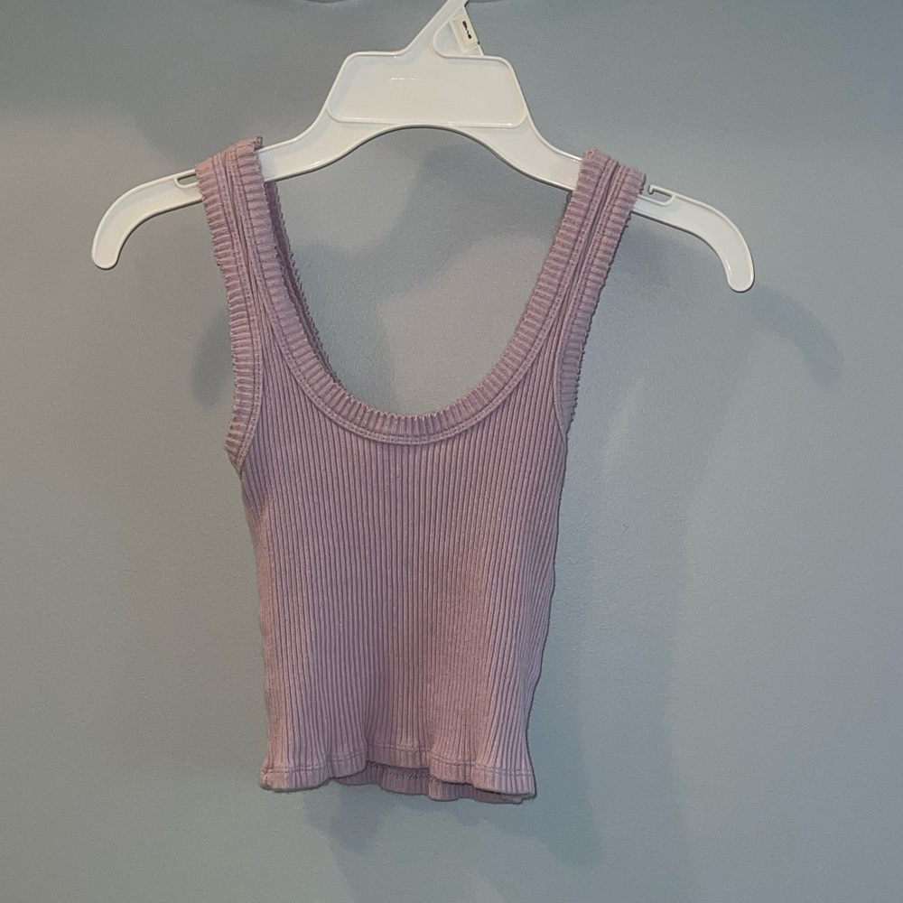 Hollister Ribbed Cropped Tank Top